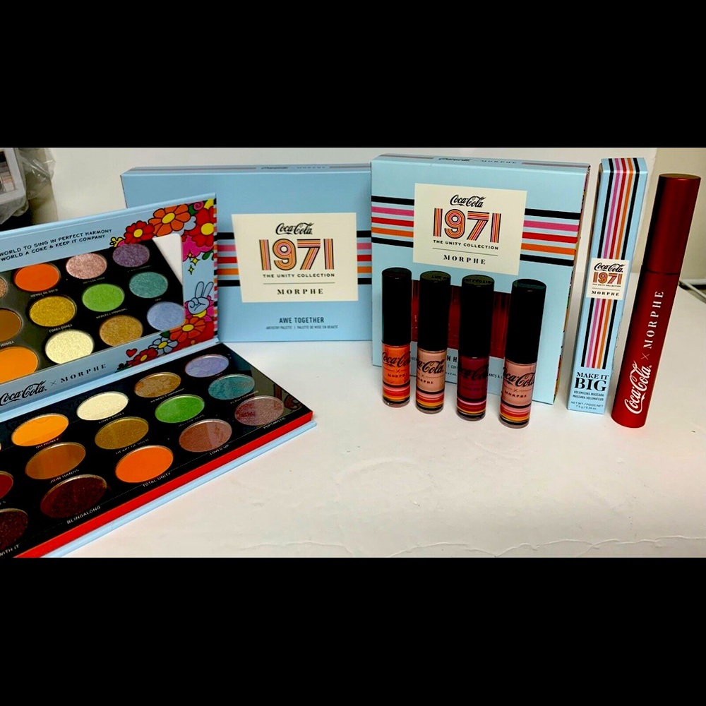 Coca-Cola X Morphe 1971 The Unity Collection Set NEW Eyeshadow, Lipgloss Mascara
